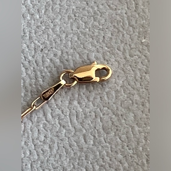 Shy creations 14k rose gold paper clip pave diamond elongated heart necklace - Picture 15 of 16